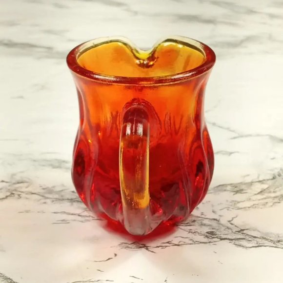 Degenhart Glass Mini Pitcher Trinket Paperweight Toothpick Vtg - Picture 3 of 9